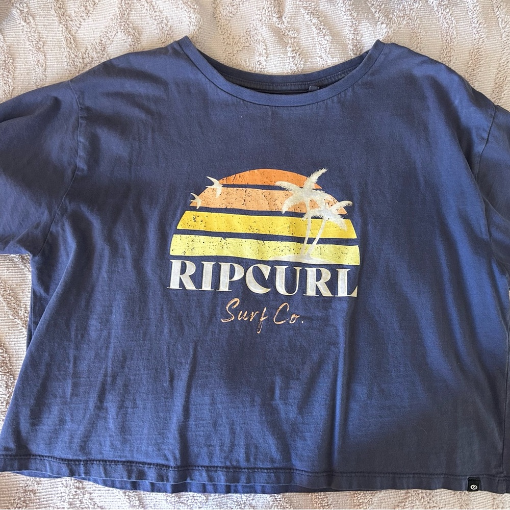 Rip Curl Kids Blue and Orange Surf Tee